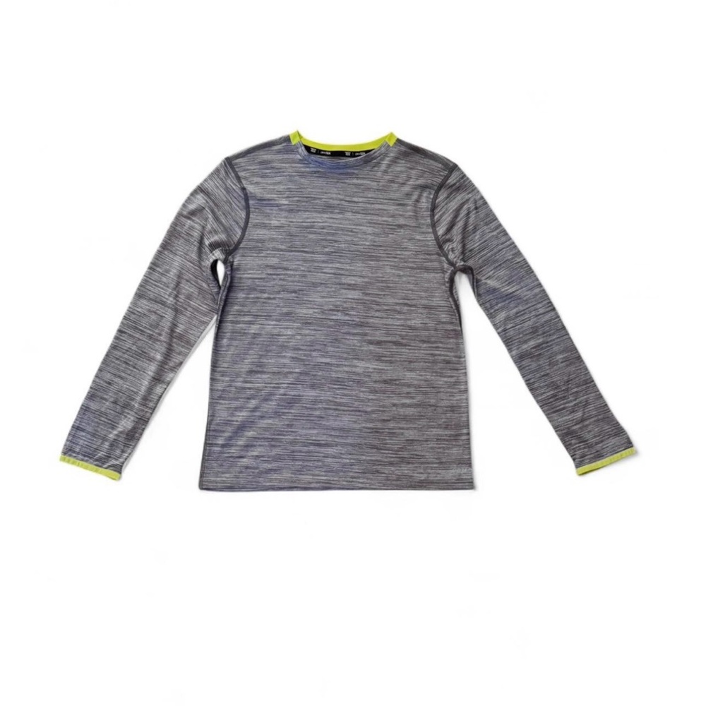 NWT Tek Gear Boys Large 14/16 DryTek Long Sleeve Athletic Shirt Gray